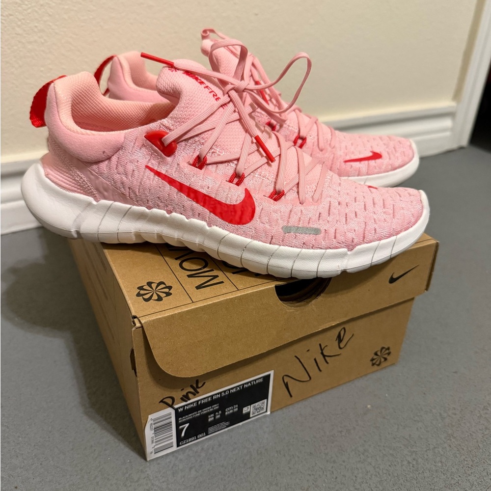 Nike Pink and Red Sneakers